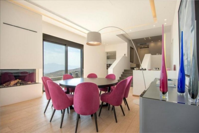 Plaka bei Elounda Kreta, Plaka Elounda: Wunderschöne Villa mit atemberaubendem Blick auf die Insel Spinalonga Haus kaufen